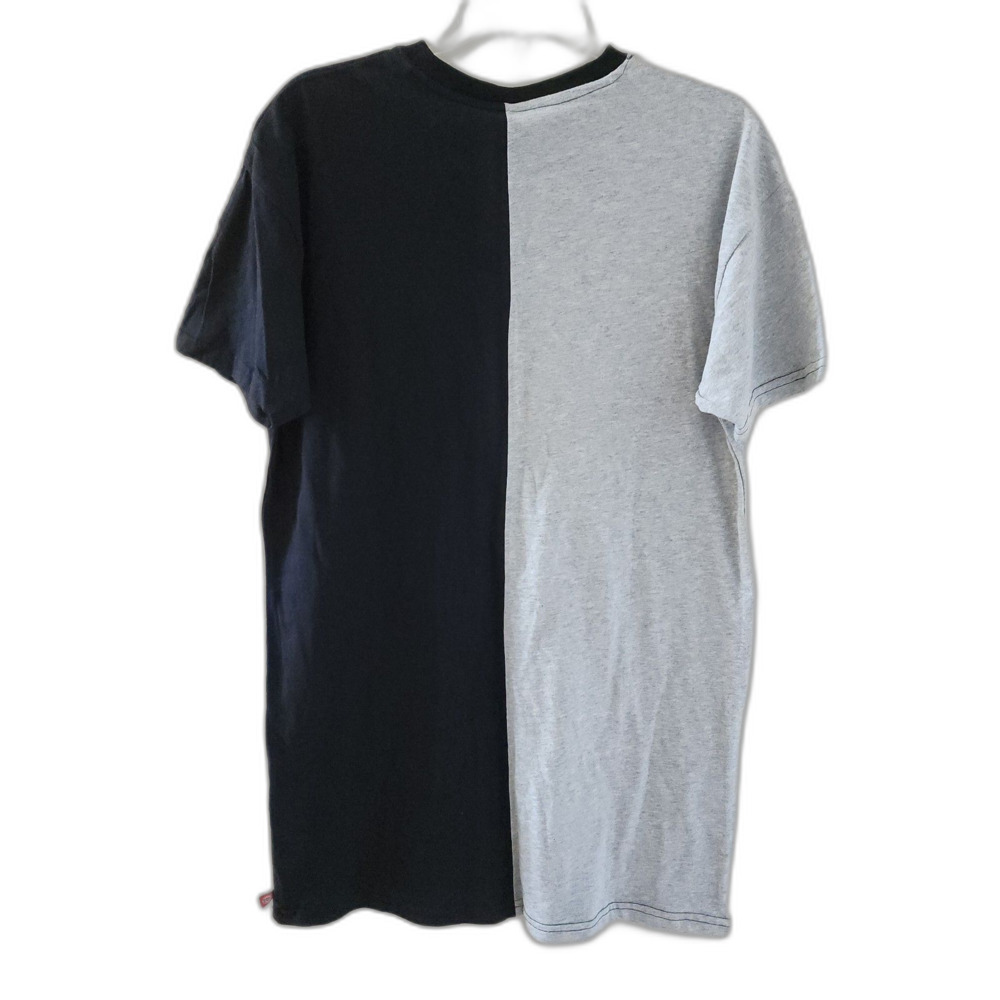 Dickies Two-Tone Split Logo T-Shirt Mini Dress Black Grey NWT Small - Picture 2 of 5